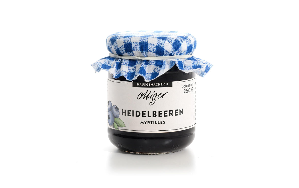 Ottiger Heidelbeer-Konfitüre – glutenfrei, vegan – 250 g