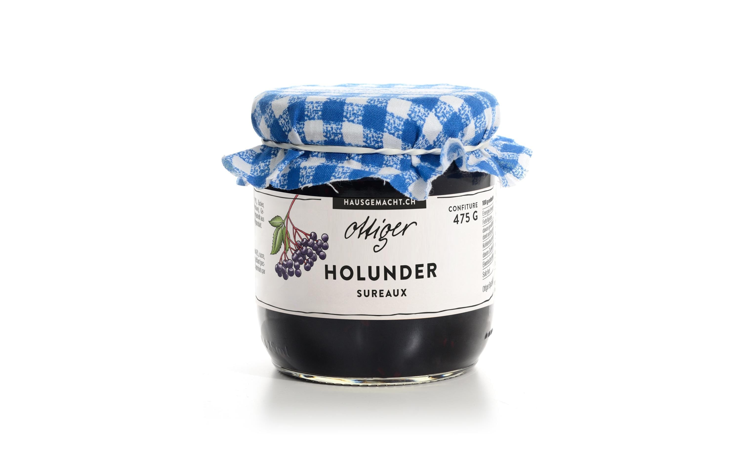 Ottiger Holunderkonfitüre – glutenfrei, vegan – 475 g