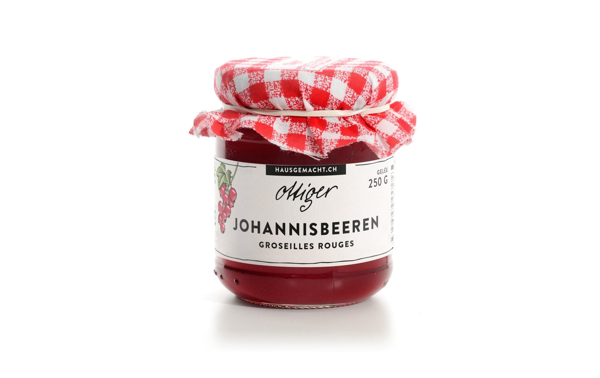 Ottiger Johannisbeer-Gelee Konfitüre – glutenfrei, vegan – 250 g