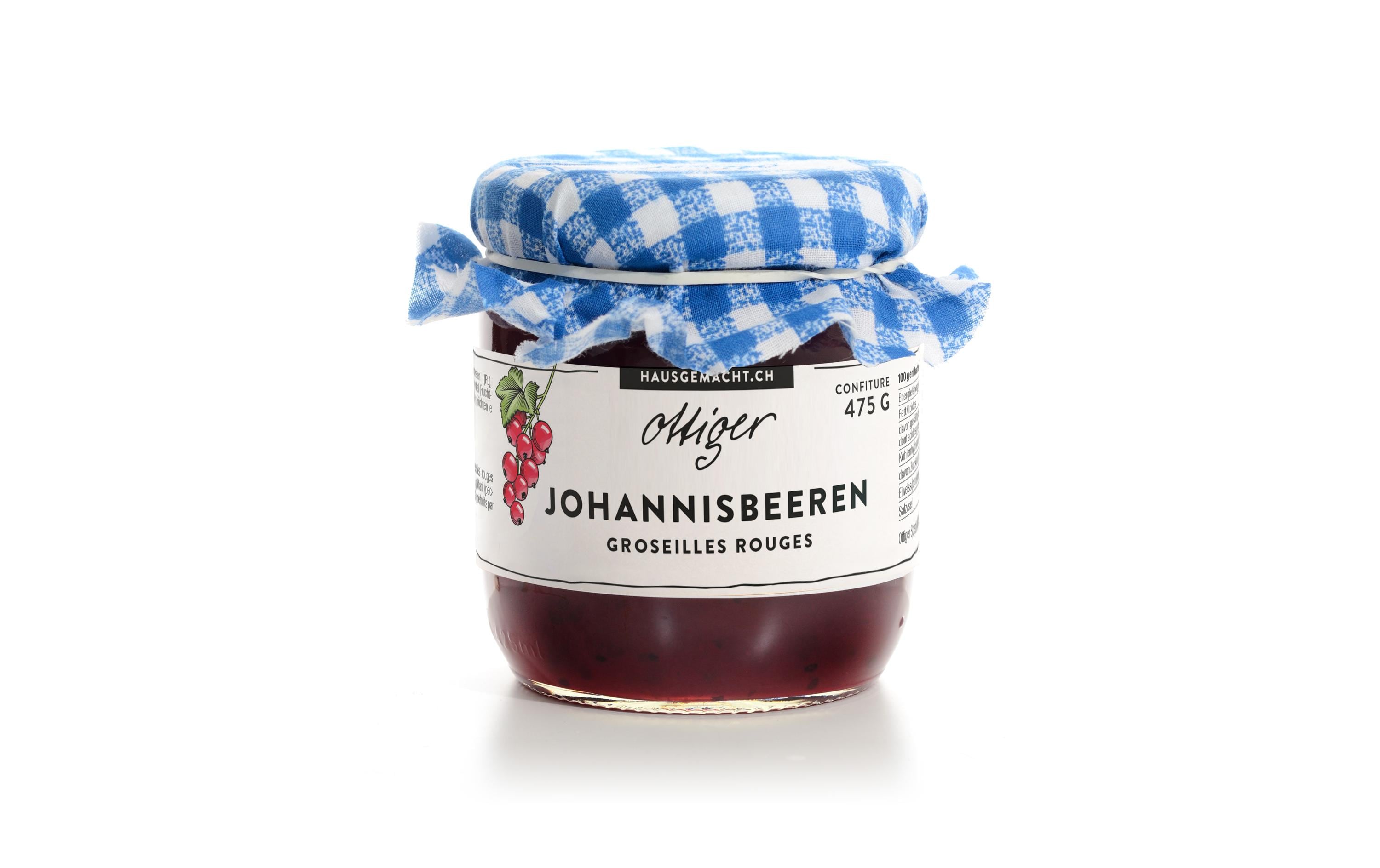 Ottiger Johannisbeerkonfitüre – glutenfrei, vegan – 475 g