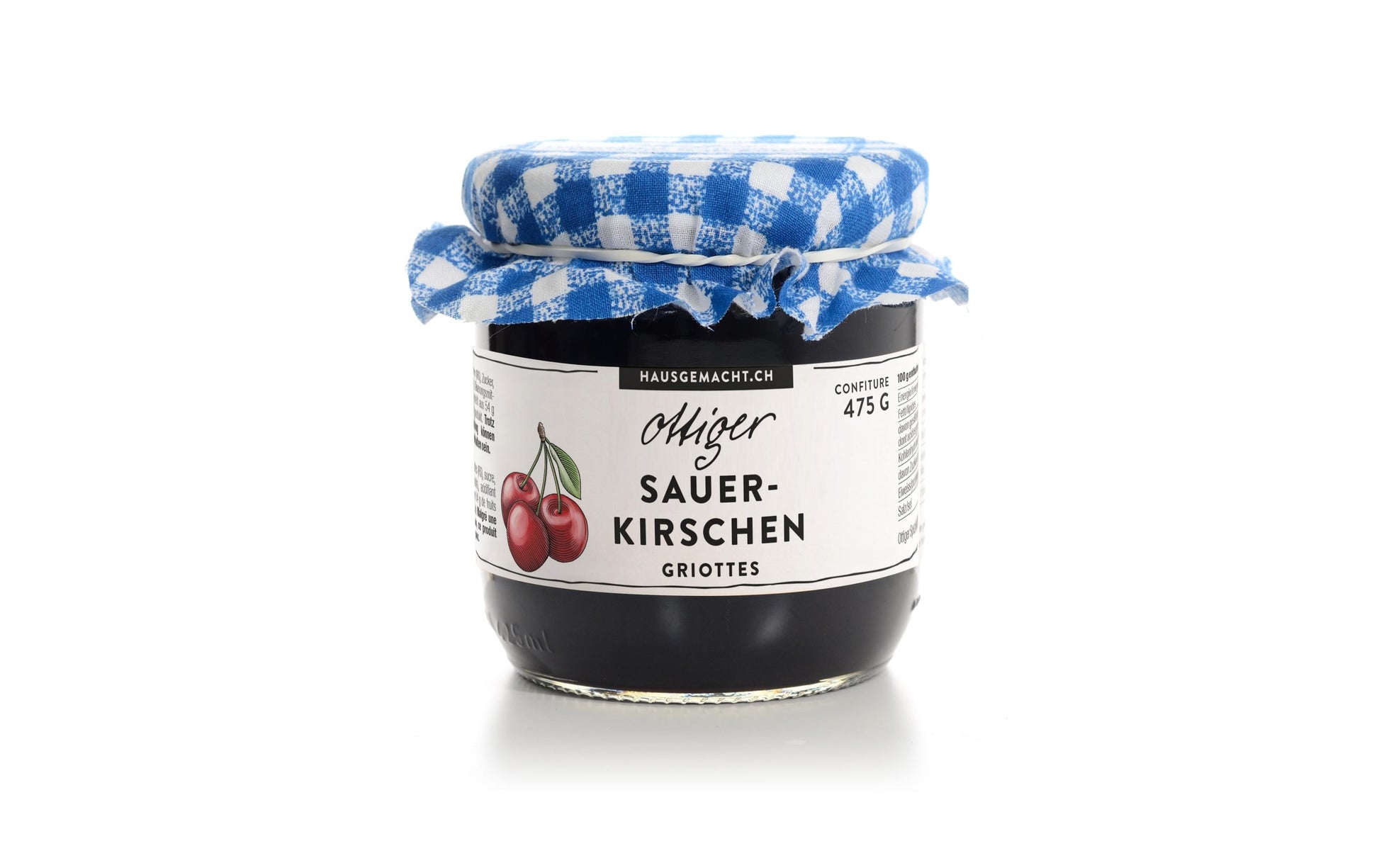 Ottiger Sauerkirschkonfitüre – glutenfrei, vegan – 475 g