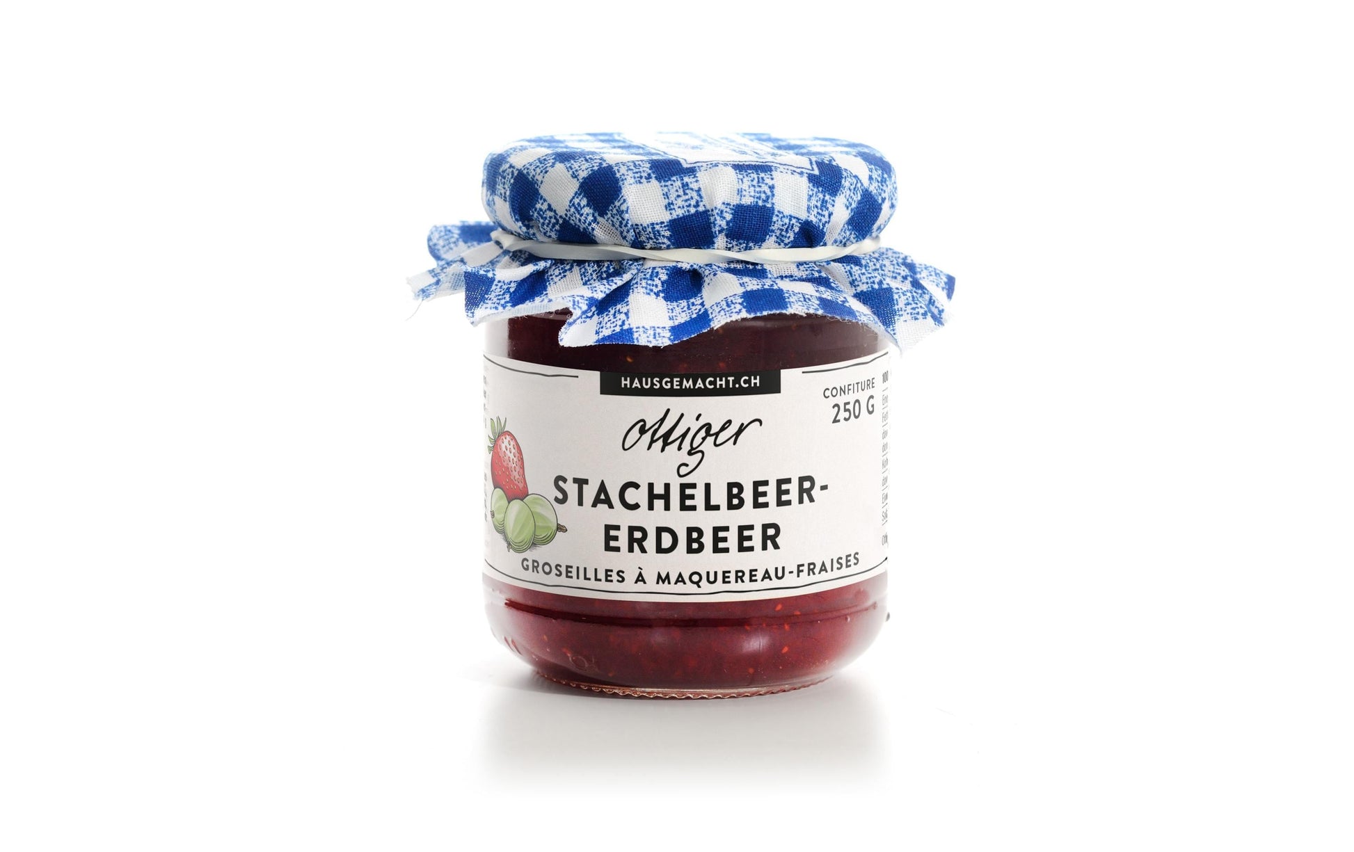 Ottiger Stachelbeer-Erdbeer Konfitüre – 250 g
