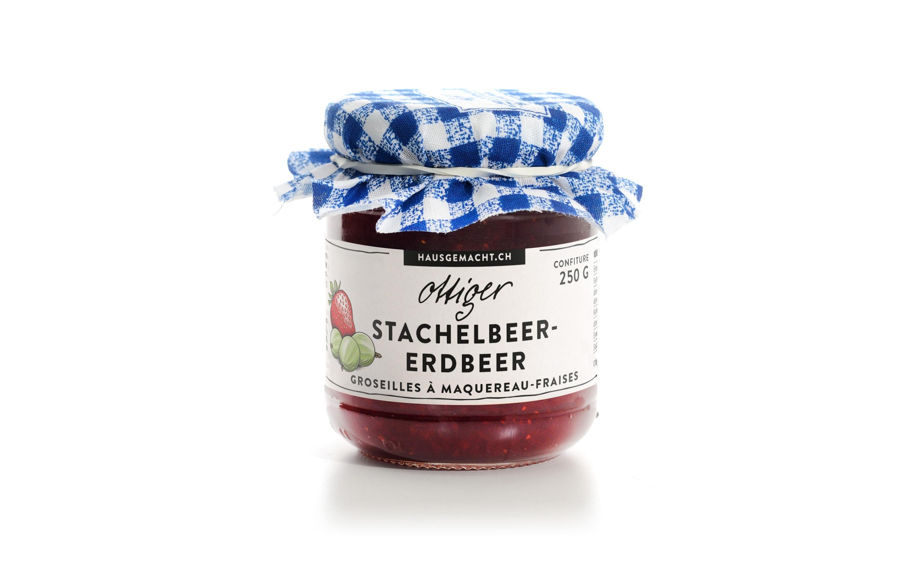 Ottiger Stachelbeer-Erdbeer Konfitüre – 250 g
