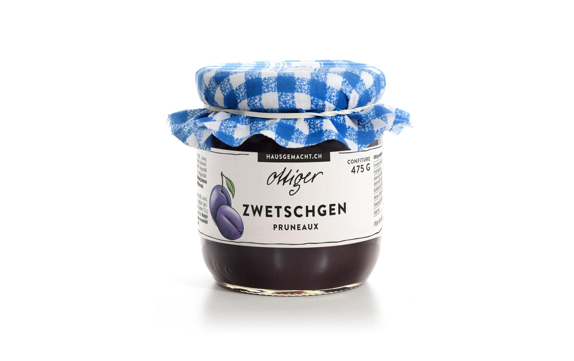 Ottiger Zwetschgenkonfitüre – glutenfrei, vegan – 475 g
