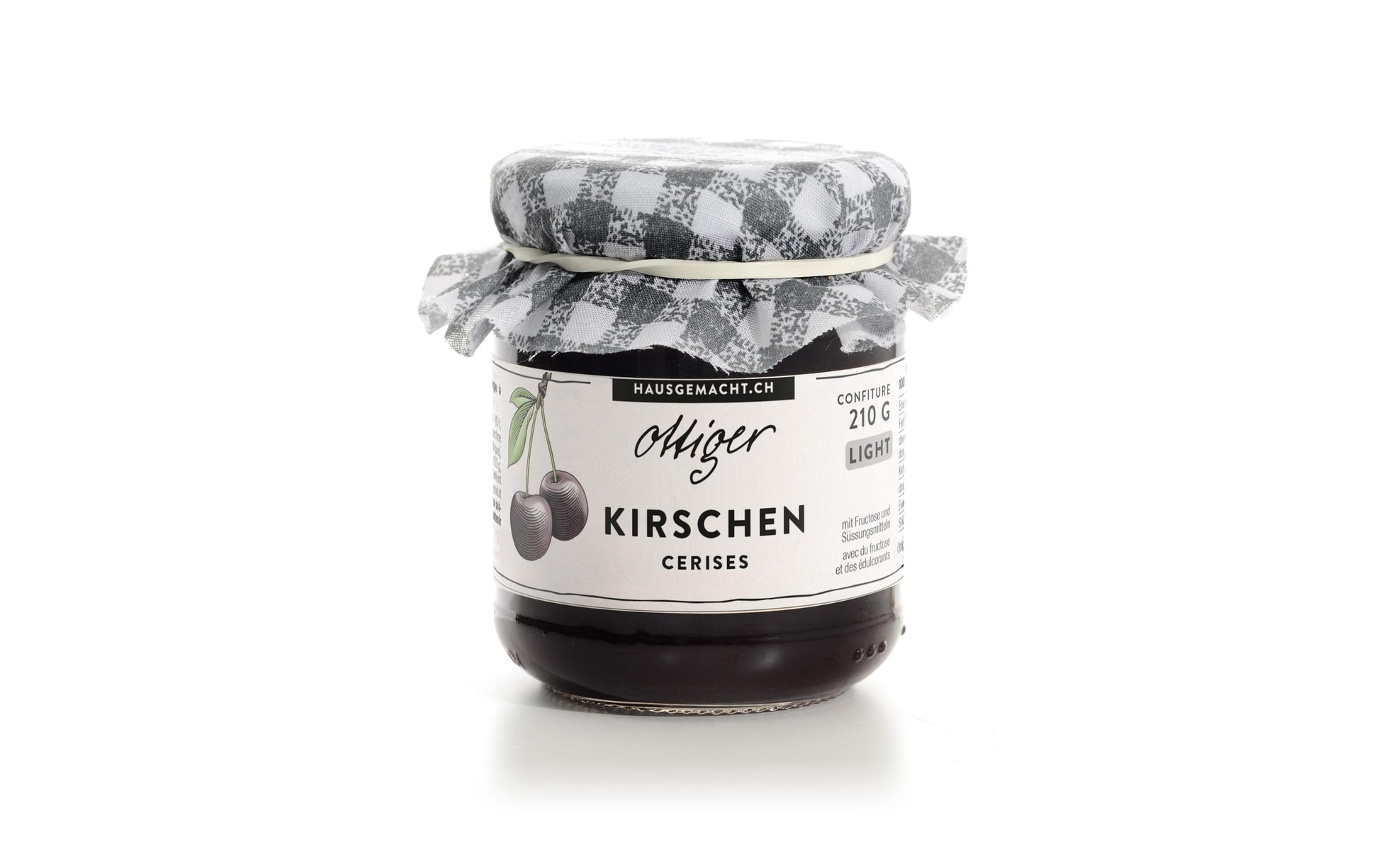 Ottiger Konfitüre Kirschen Light – glutenfrei, vegan – 210 g