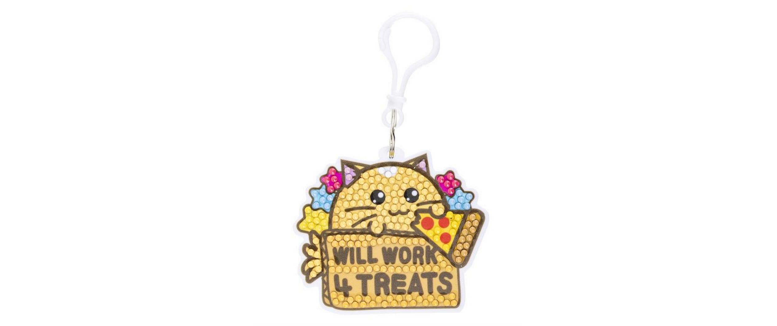 CRAFT Buddy Taschenanhänger Will Work 4 Treats Crystal – Mehrfarbig