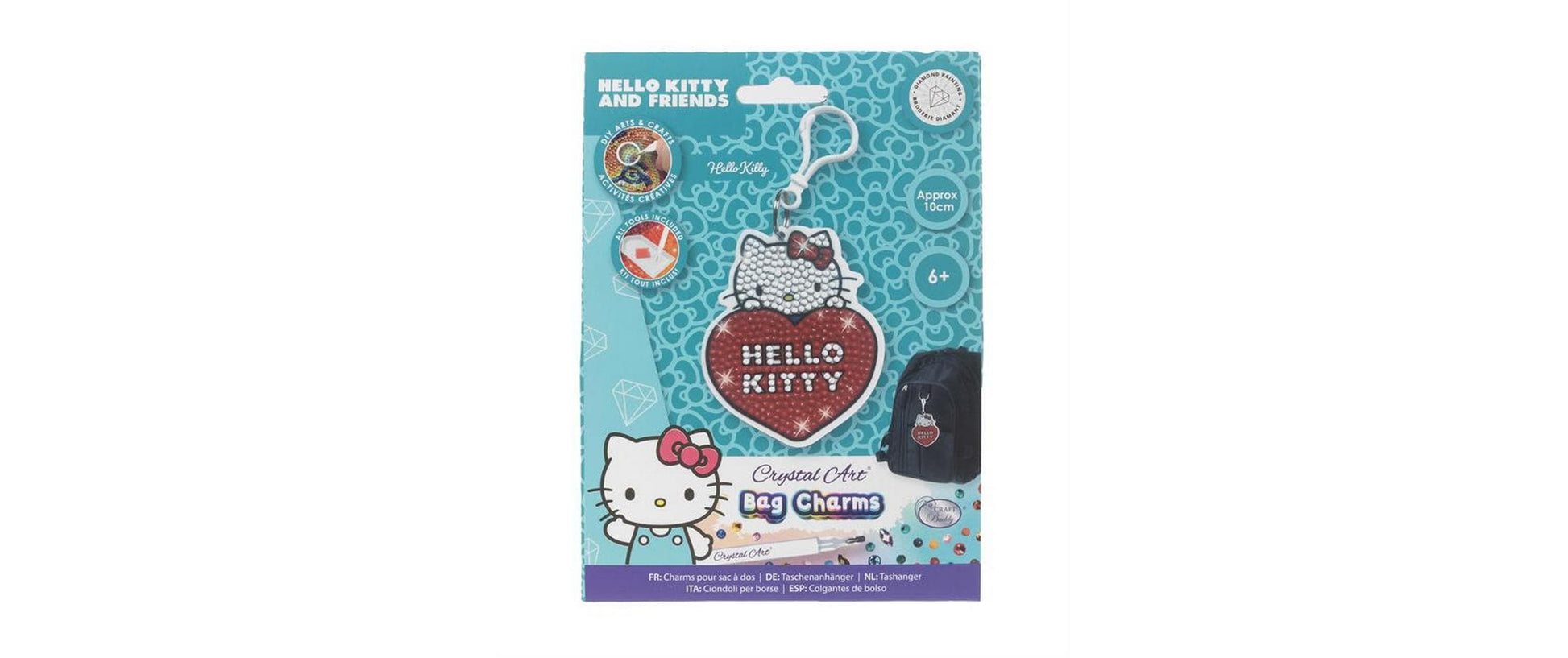 CRAFT Buddy Schlüsselanhänger Hello Kitty Crystal – Mehrfarbig