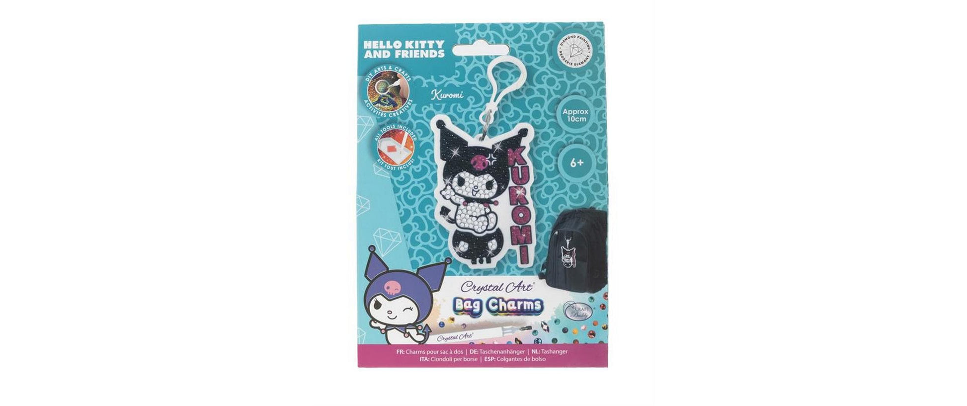 CRAFT Buddy Schlüsselanhänger Kuromi Crystal – Mehrfarbig