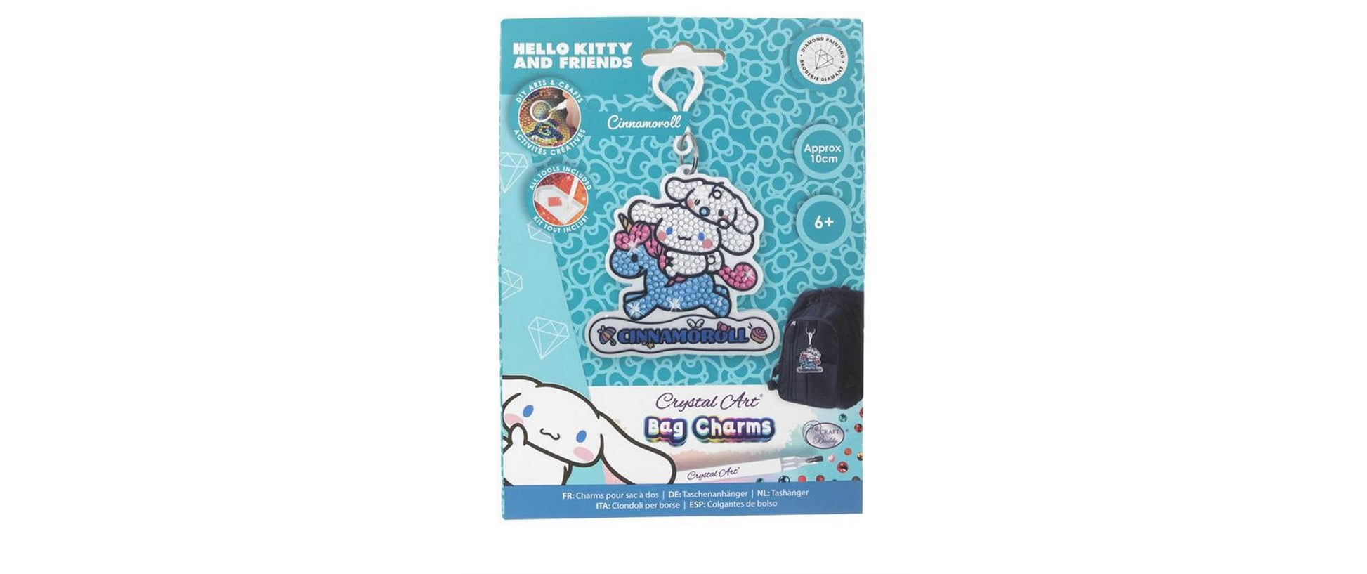 CRAFT Buddy Schlüsselanhänger Cinnamoroll Crystal – Mehrfarbig