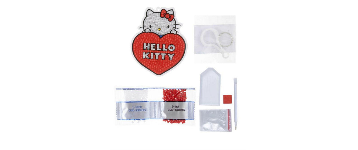 CRAFT Buddy Schlüsselanhänger Hello Kitty Crystal – Mehrfarbig