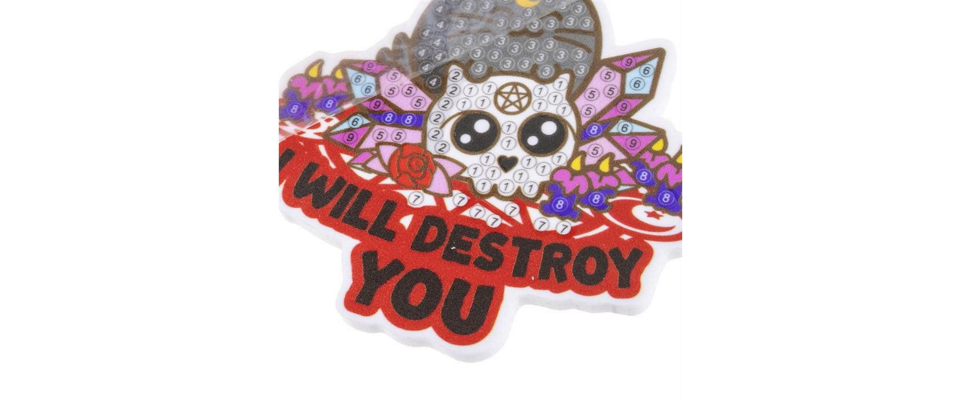 CRAFT Buddy Schlüsselanhänger I Will Destroy You Crystal – Mehrfarbig