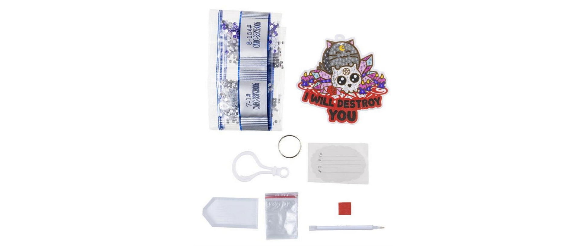 CRAFT Buddy Schlüsselanhänger I Will Destroy You Crystal – Mehrfarbig