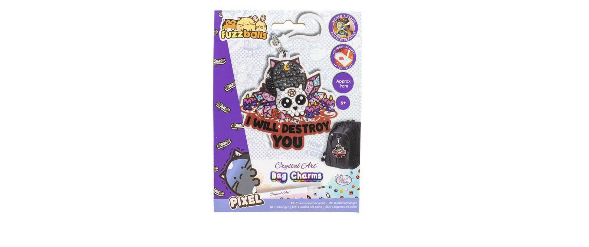 CRAFT Buddy Schlüsselanhänger I Will Destroy You Crystal – Mehrfarbig