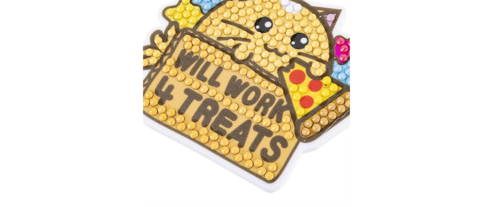 CRAFT Buddy Taschenanhänger Will Work 4 Treats Crystal – Mehrfarbig