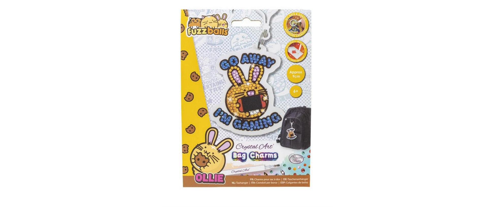 CRAFT Buddy Schlüsselanhänger Go Away Im Gaming Crystal – Mehrfarbig