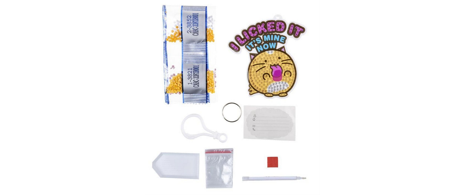 CRAFT Buddy Deko-Schlüsselanhänger I Licked It Crystal Art – Mehrfarbig