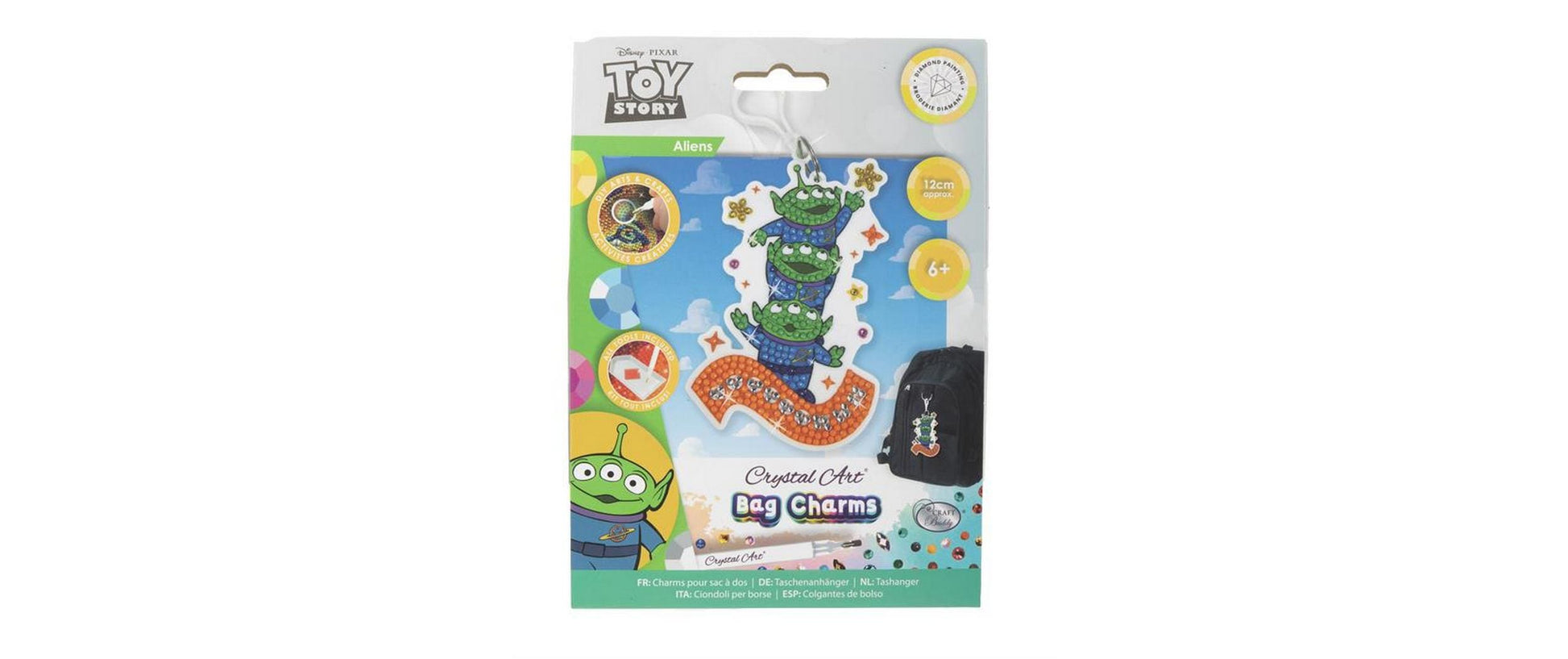 CRAFT Buddy Schlüsselanhänger Aliens Crystal Art – Mehrfarbig