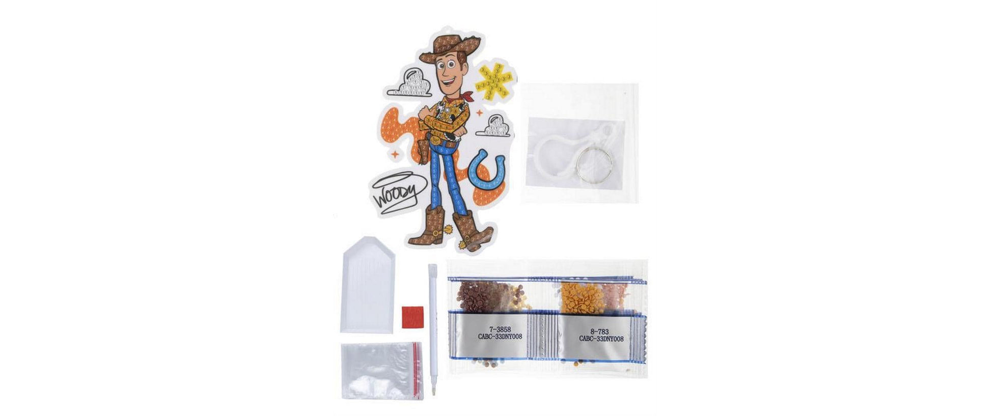 CRAFT Buddy Schlüsselanhänger Woody Crystal Art – Mehrfarbig