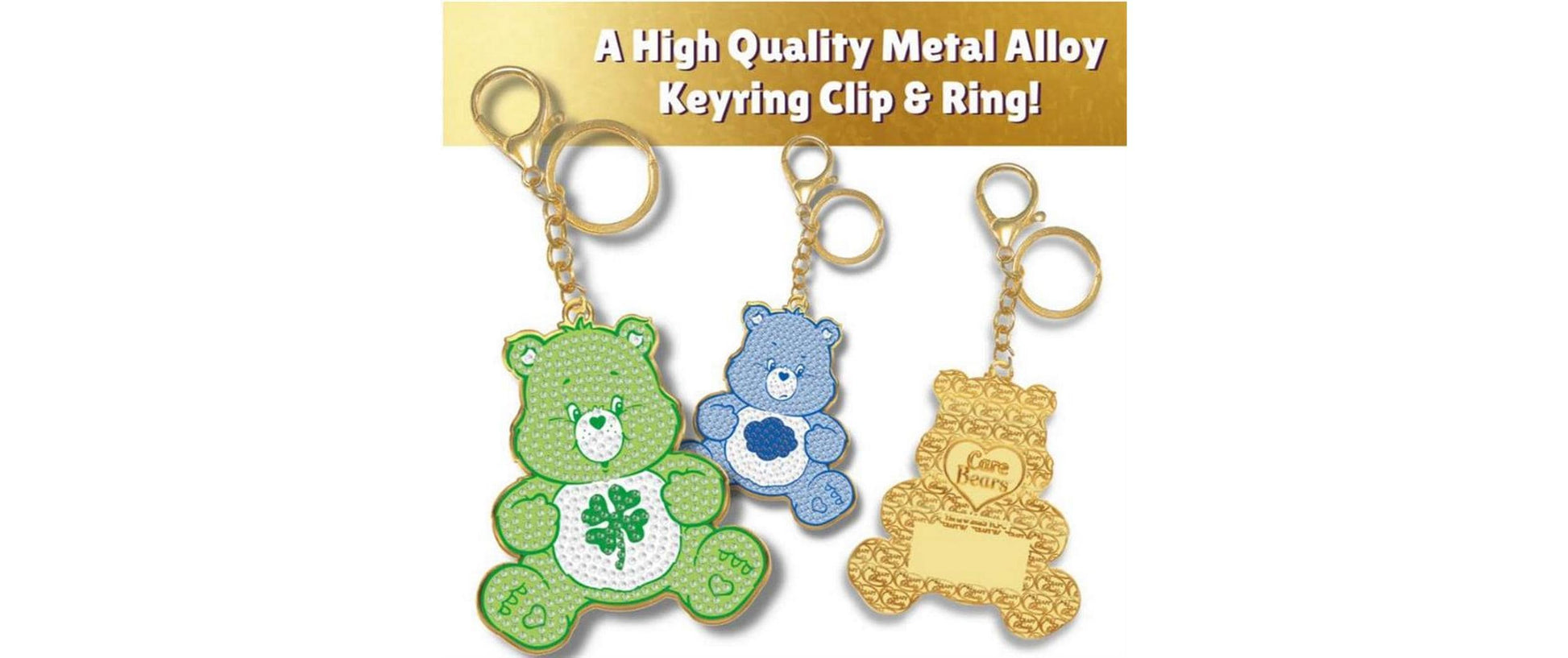 CRAFT Buddy Crystal Art Care Bears Schlüsselanhänger – Blind Bag, Metall, Sortiert