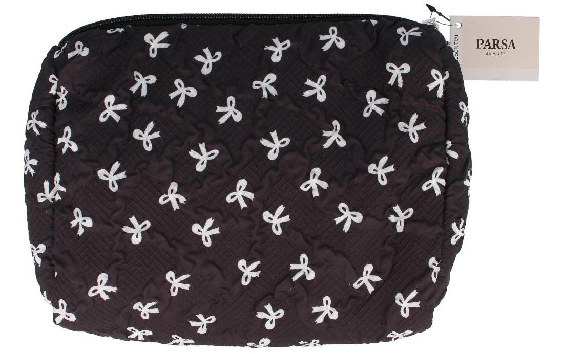 Parsa beauty Kulturtasche – 23 × 15 × 6 cm – Schwarz, Weiss – Polyamid, Polyester, Zink