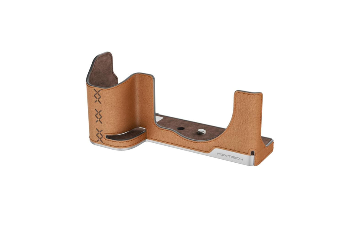 PGYTECH Leder-Kameratasche – Leder – Braun – für Fujifilm X-M5