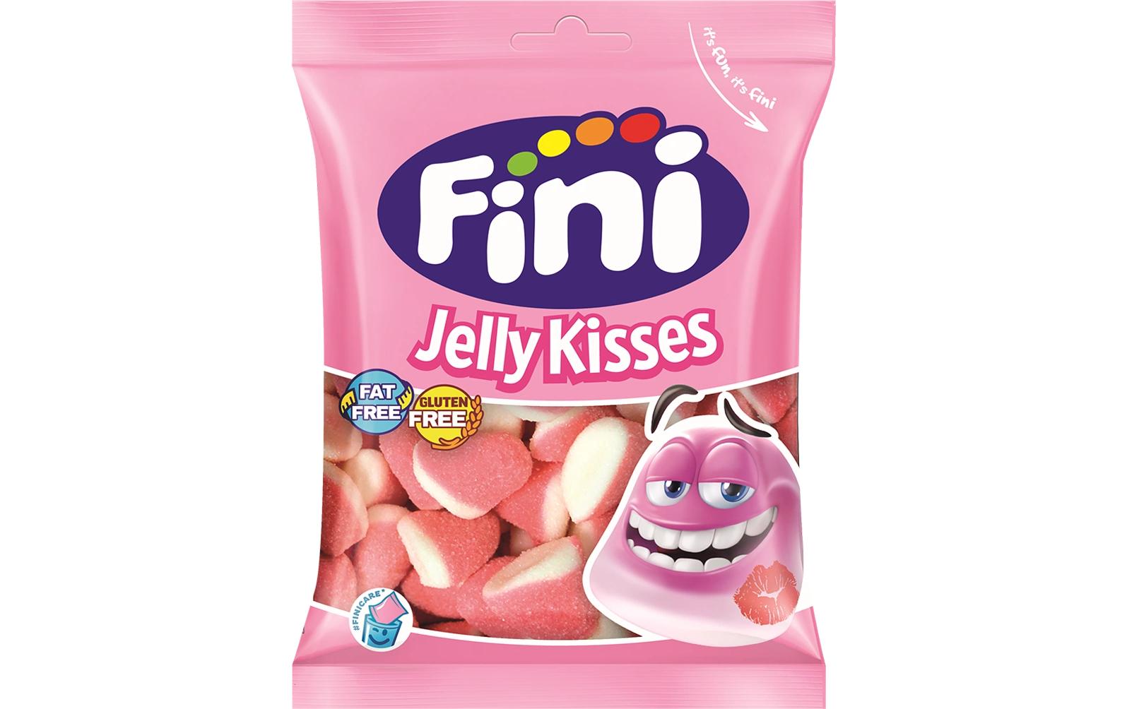 Fini Jelly Kisses Gummibonbons – Erdbeere, glutenfrei, vegan – 90 g