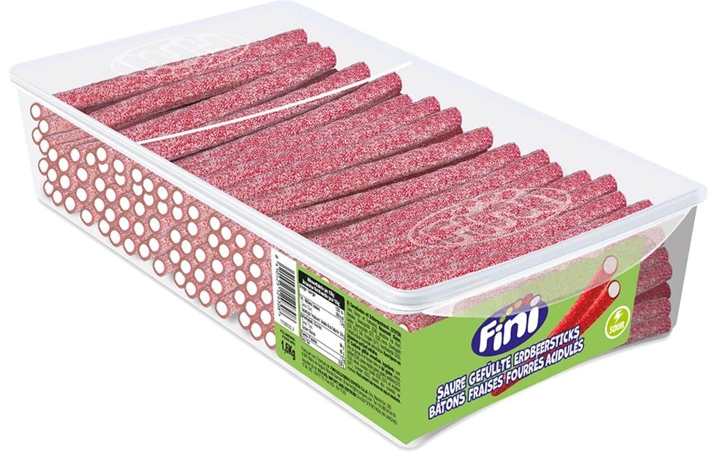 Fini Erdbeersticks Fruchtgummi – Sauer – 1,6 kg