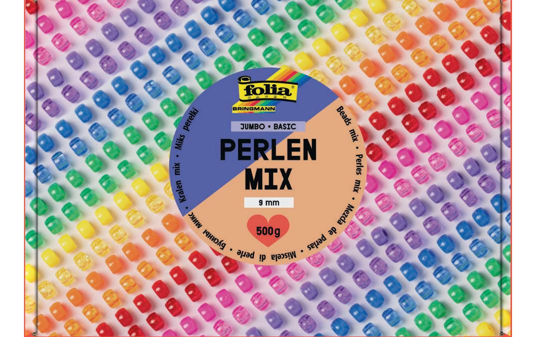 Folia Acrylperlen, Perlenset – Mehrfarbig – Ø 9 mm
