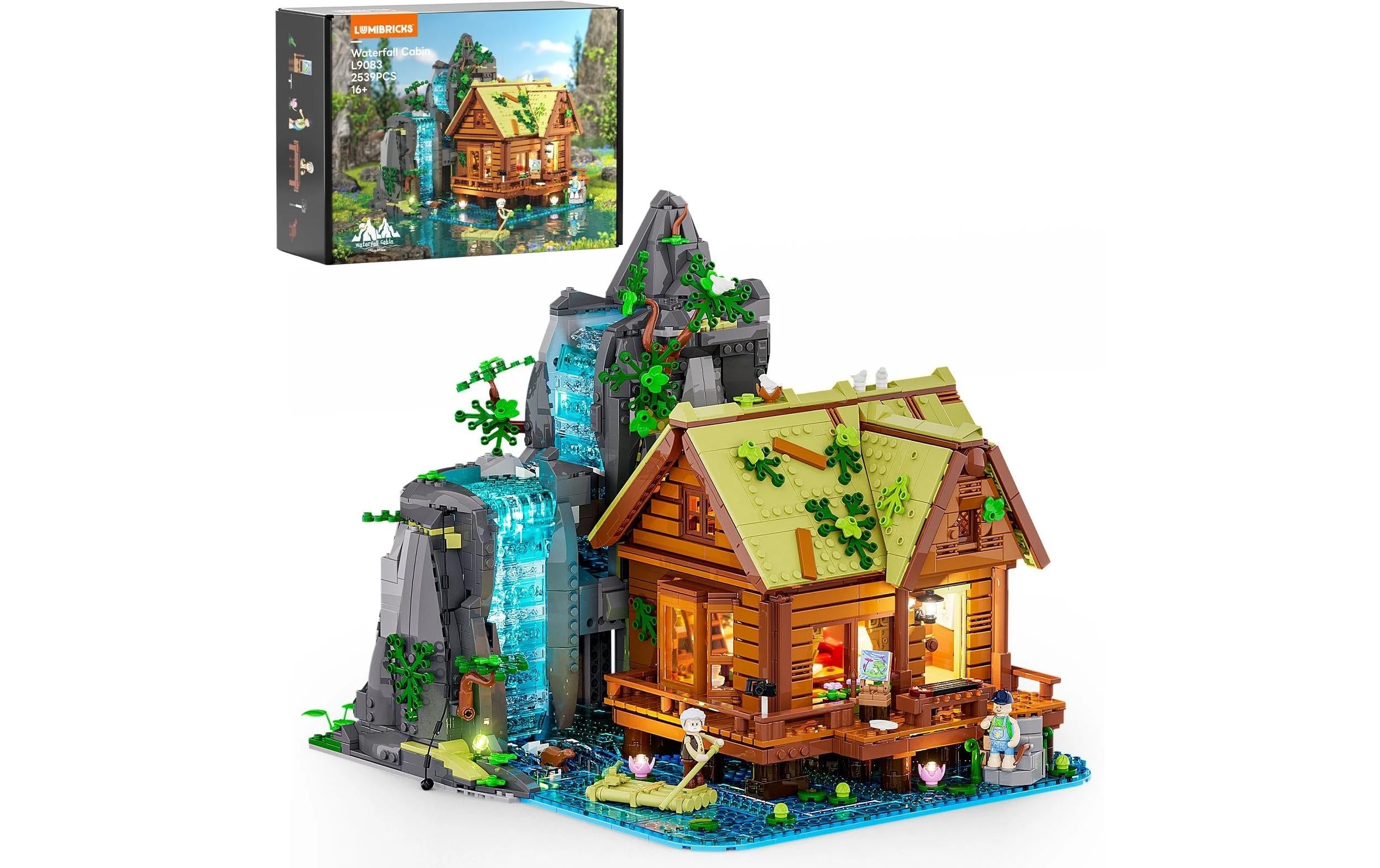 Lumibricks 3D-Puzzle Waterfall Cabin – 510 Teile – ab 16 Jahren – Gummi, Kunststoff – Mehrfarbig