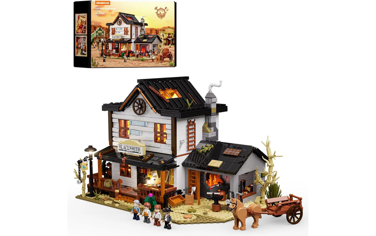 Lumibricks 3D Puzzle Old West Schmiede – 1'625 Teile – H 43 cm – ab 16 Jahren – ABS Plastik – Mehrfarbig