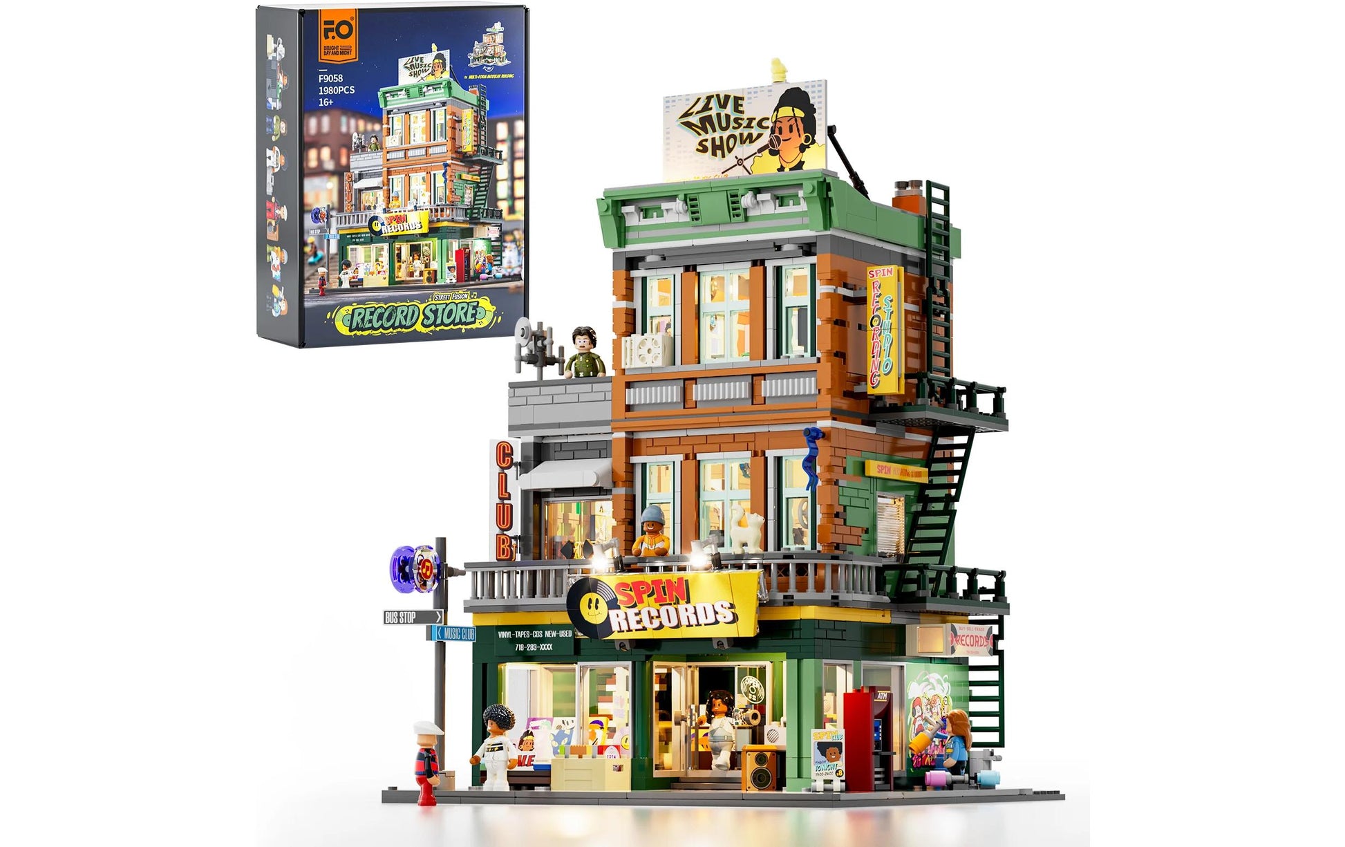 Lumibricks 3D Puzzle Record Store Plattenladen – 2143 Teile – Kunststoff – ab 16 Jahren – mehrfarbig