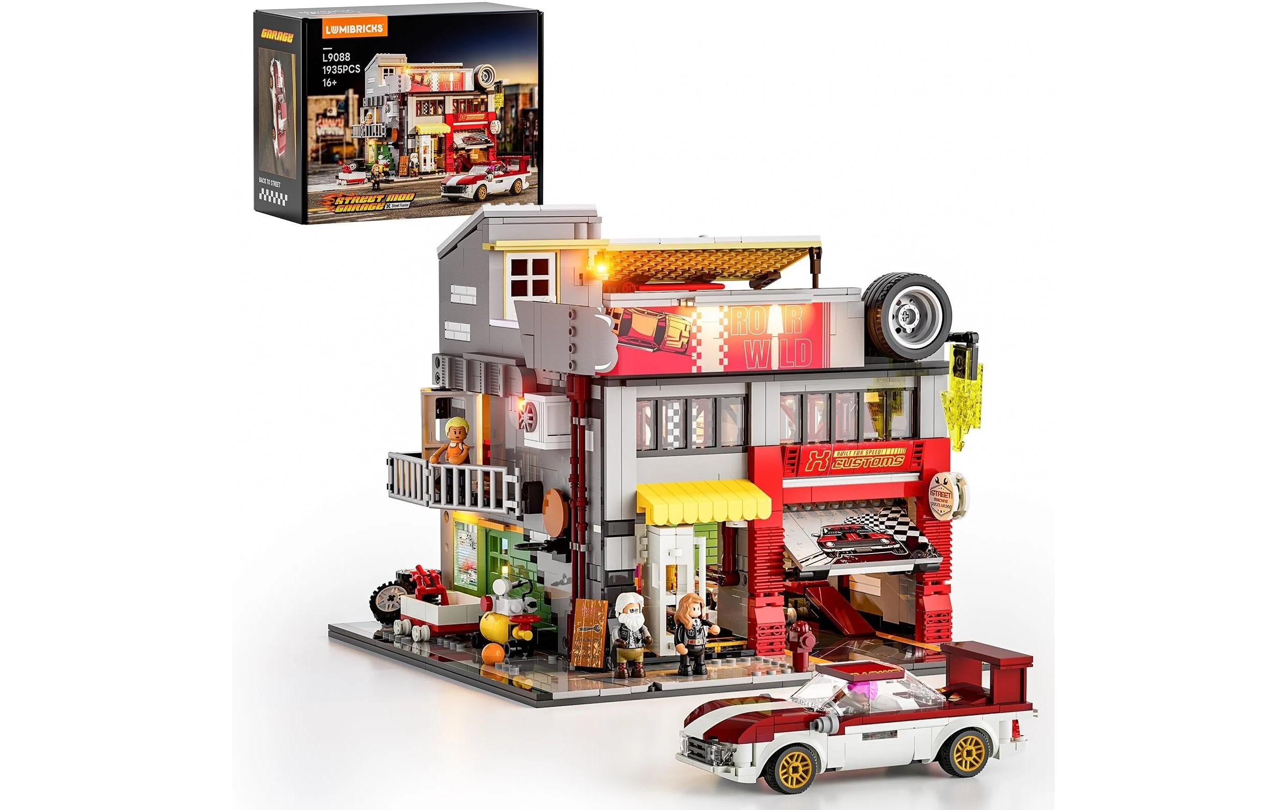 Lumibricks 3D Puzzle Street MOD Garage – 1426 Teile – Höhe 25 cm – ab 16 Jahren – Kunststoff – Mehrfarbig