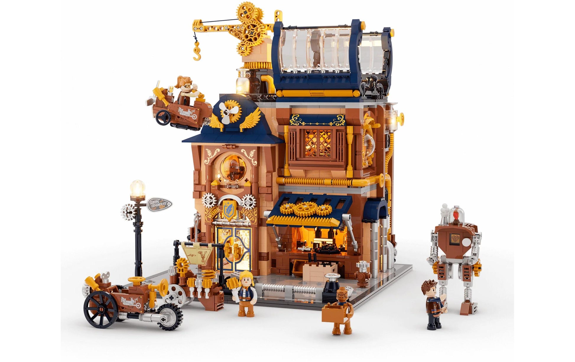 Lumibricks 3D-Puzzle Steampunk Werkstatt – 1595 Teile – Kunststoff – ab 16 Jahren – mehrfarbig