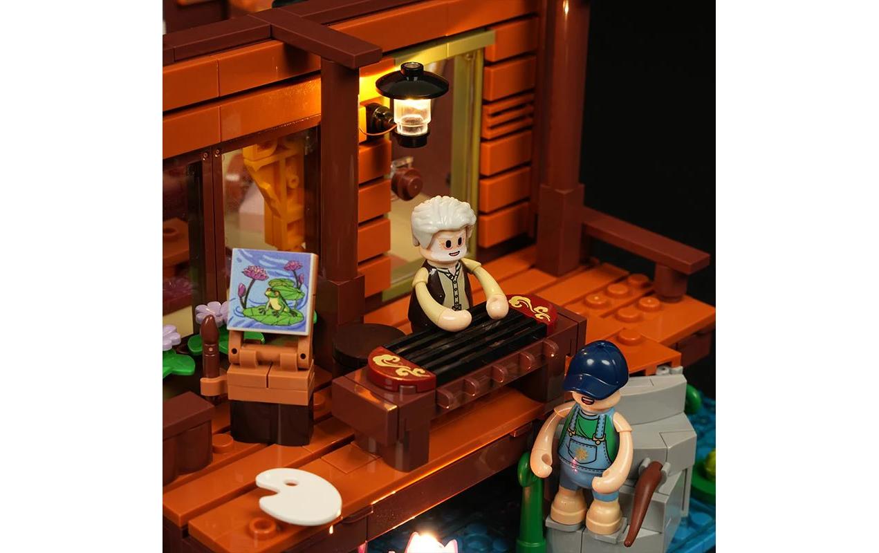 Lumibricks 3D-Puzzle Waterfall Cabin – 510 Teile – ab 16 Jahren – Gummi, Kunststoff – Mehrfarbig