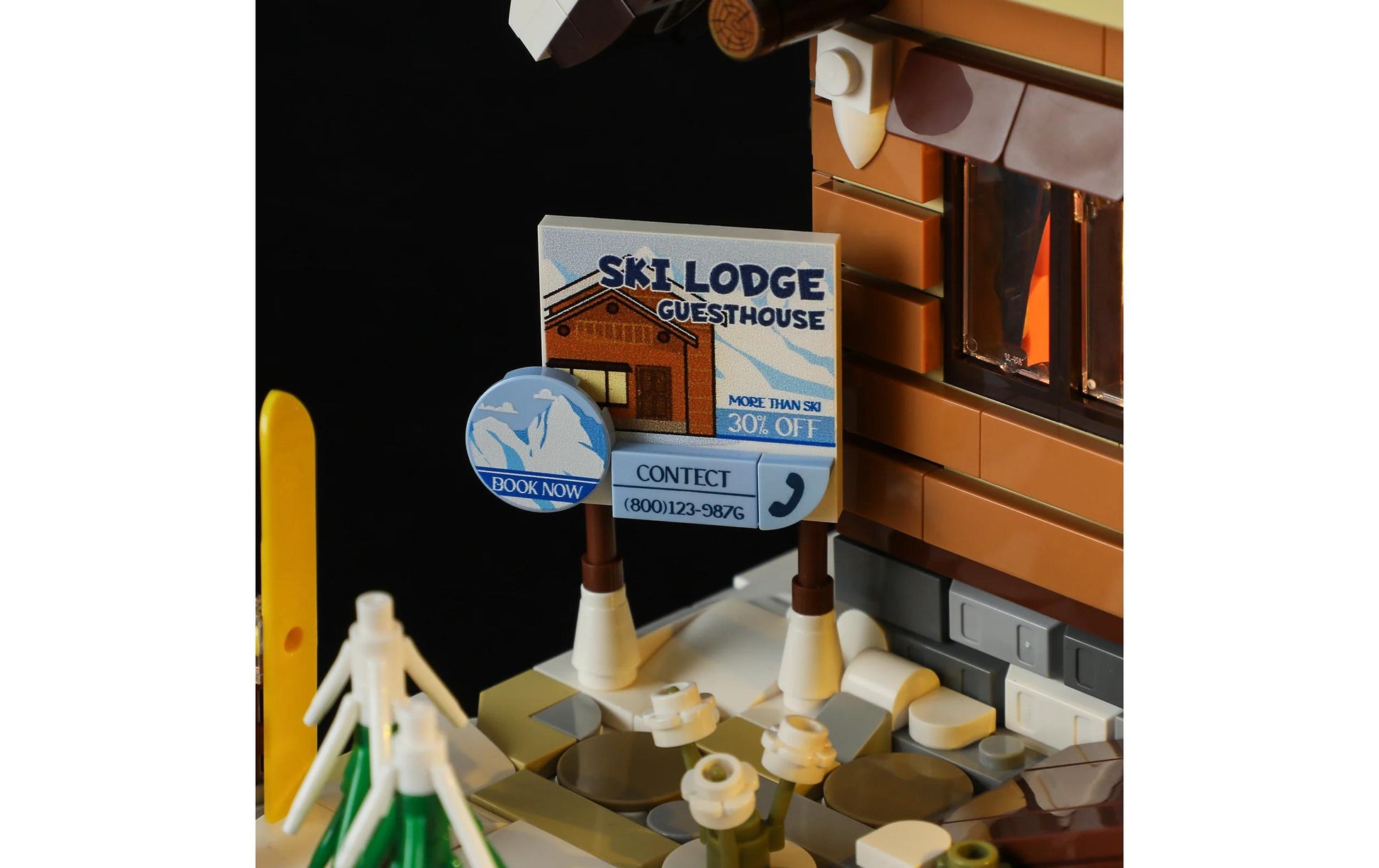 Lumibricks Ski Lodge 3D-Puzzle Skihütte – 1969 Teile – ab 16 Jahren – Kunststoff – Mehrfarbig