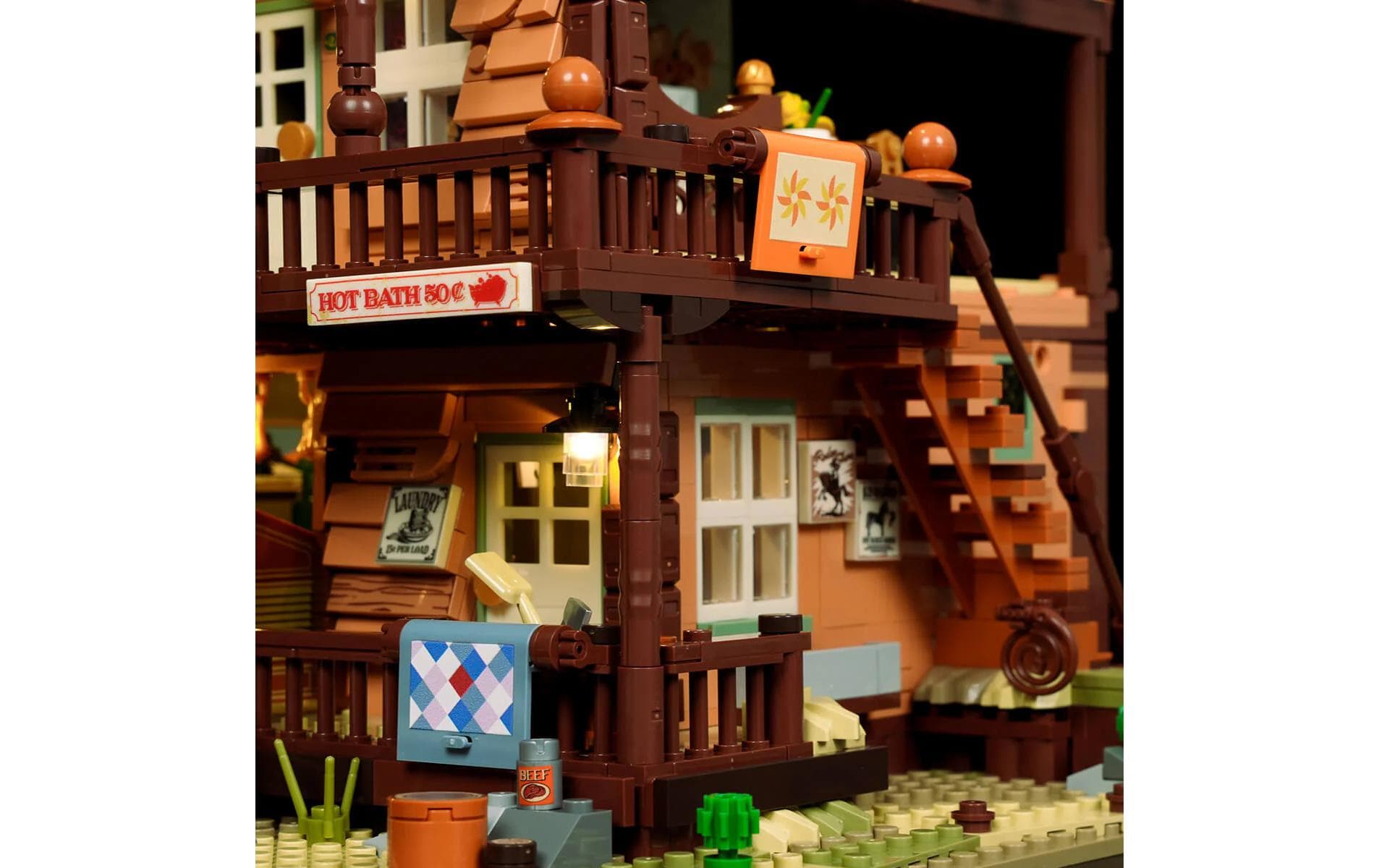 Lumibricks 3D Puzzle Old West Inn Gasthaus – 2187 Teile – Kunststoff – Mehrfarbig – ab 16 Jahren