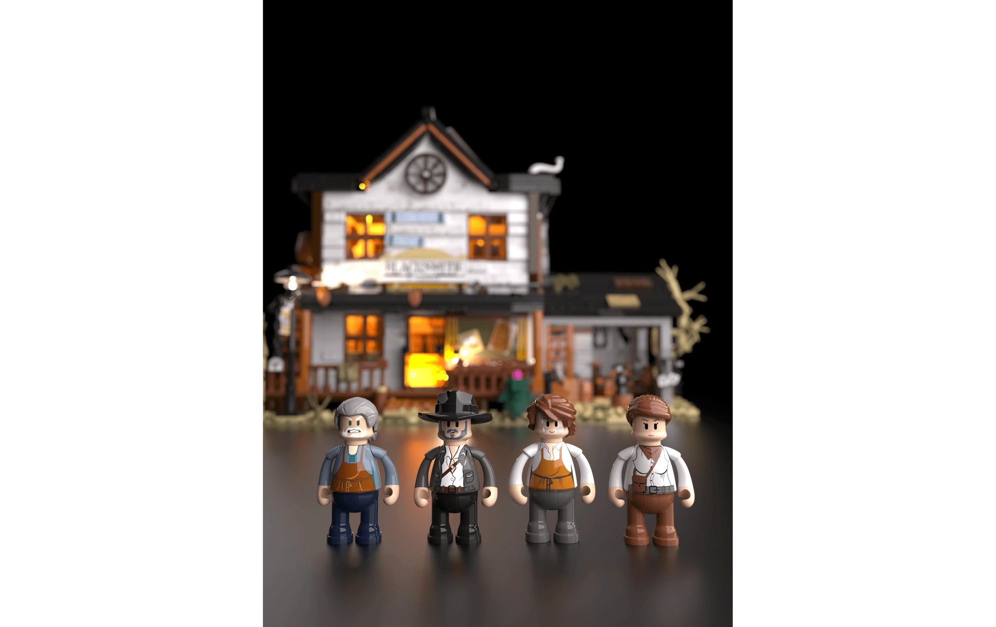 Lumibricks 3D Puzzle Old West Schmiede – 1'625 Teile – H 43 cm – ab 16 Jahren – ABS Plastik – Mehrfarbig