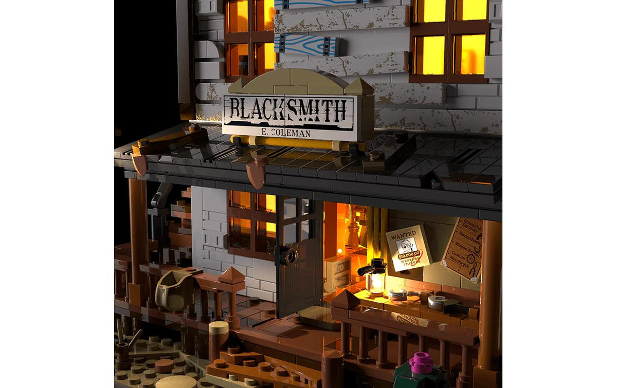 Lumibricks 3D Puzzle Old West Schmiede – 1'625 Teile – H 43 cm – ab 16 Jahren – ABS Plastik – Mehrfarbig