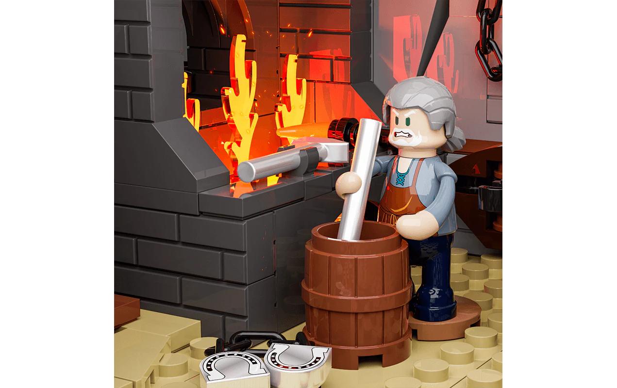Lumibricks 3D Puzzle Old West Schmiede – 1'625 Teile – H 43 cm – ab 16 Jahren – ABS Plastik – Mehrfarbig