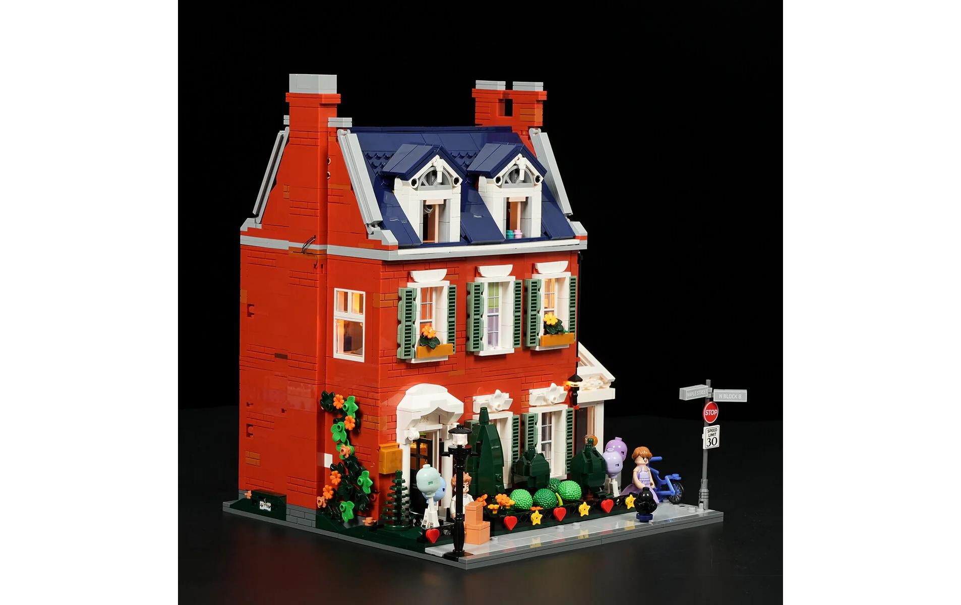 Lumibricks 3D Puzzle Redbrick Reihenhaus – 2255 Teile – Kunststoff, 28,5 × 21,5 × 28 cm – ab 16 Jahren, mehrfarbig
