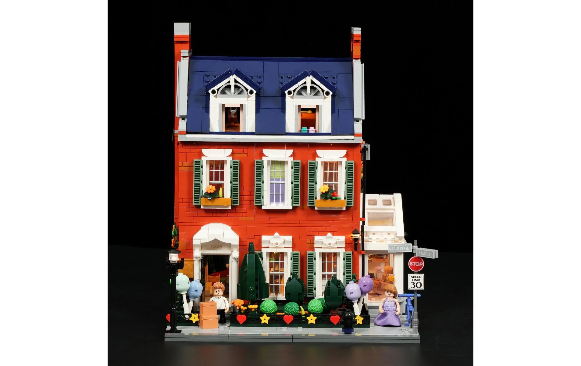Lumibricks 3D Puzzle Redbrick Reihenhaus – 2255 Teile – Kunststoff, 28,5 × 21,5 × 28 cm – ab 16 Jahren, mehrfarbig