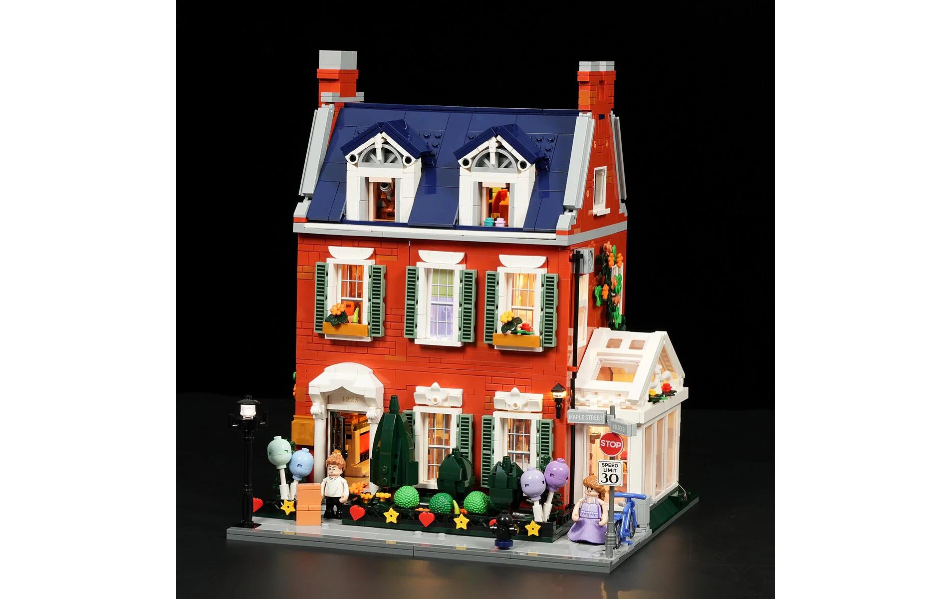 Lumibricks 3D Puzzle Redbrick Reihenhaus – 2255 Teile – Kunststoff, 28,5 × 21,5 × 28 cm – ab 16 Jahren, mehrfarbig