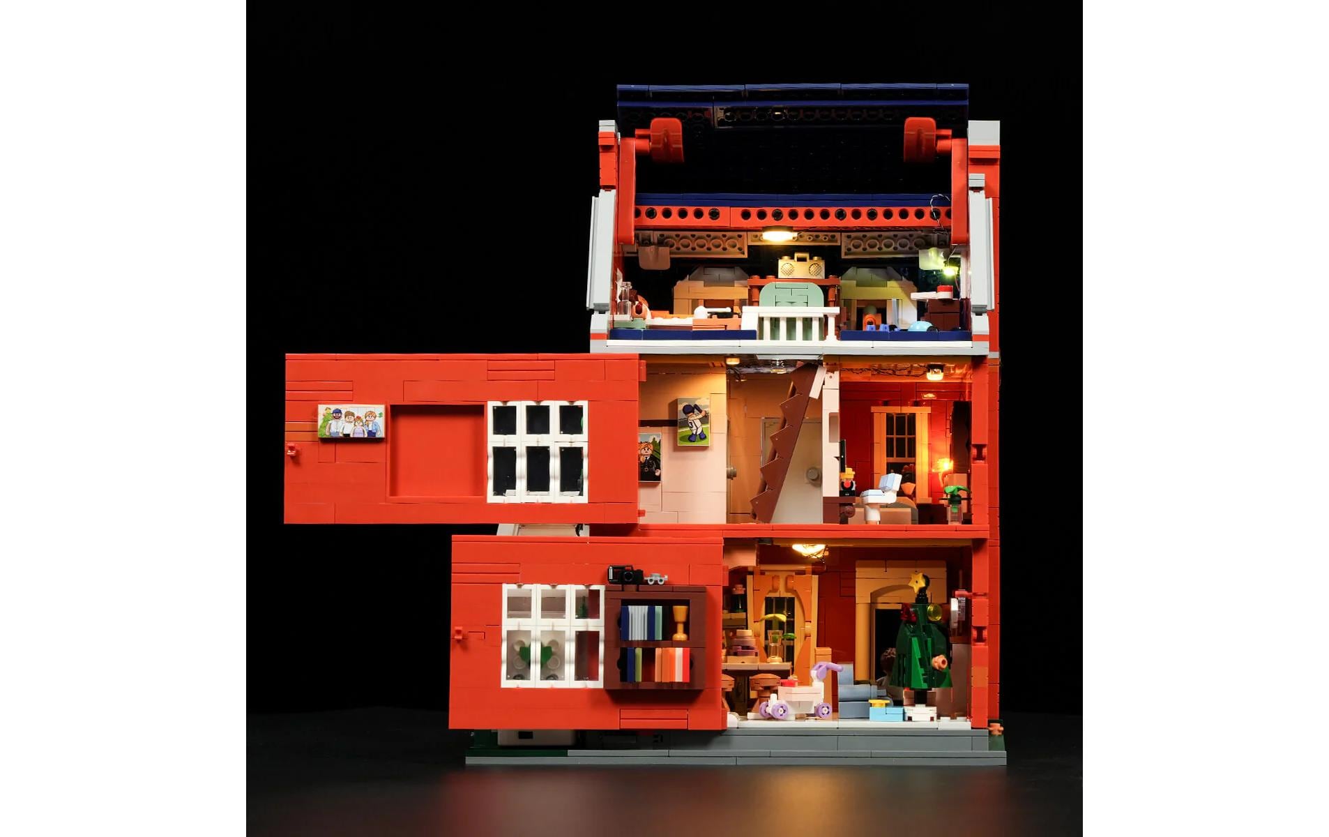 Lumibricks 3D Puzzle Redbrick Reihenhaus – 2255 Teile – Kunststoff, 28,5 × 21,5 × 28 cm – ab 16 Jahren, mehrfarbig