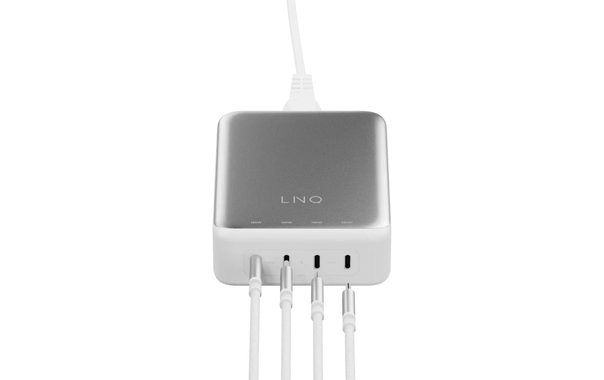 LINQ USB-Desktop-Ladegerät 240 W – USB-C×4, PD 3.1, GaN – für USB-C/USB-A Geräte