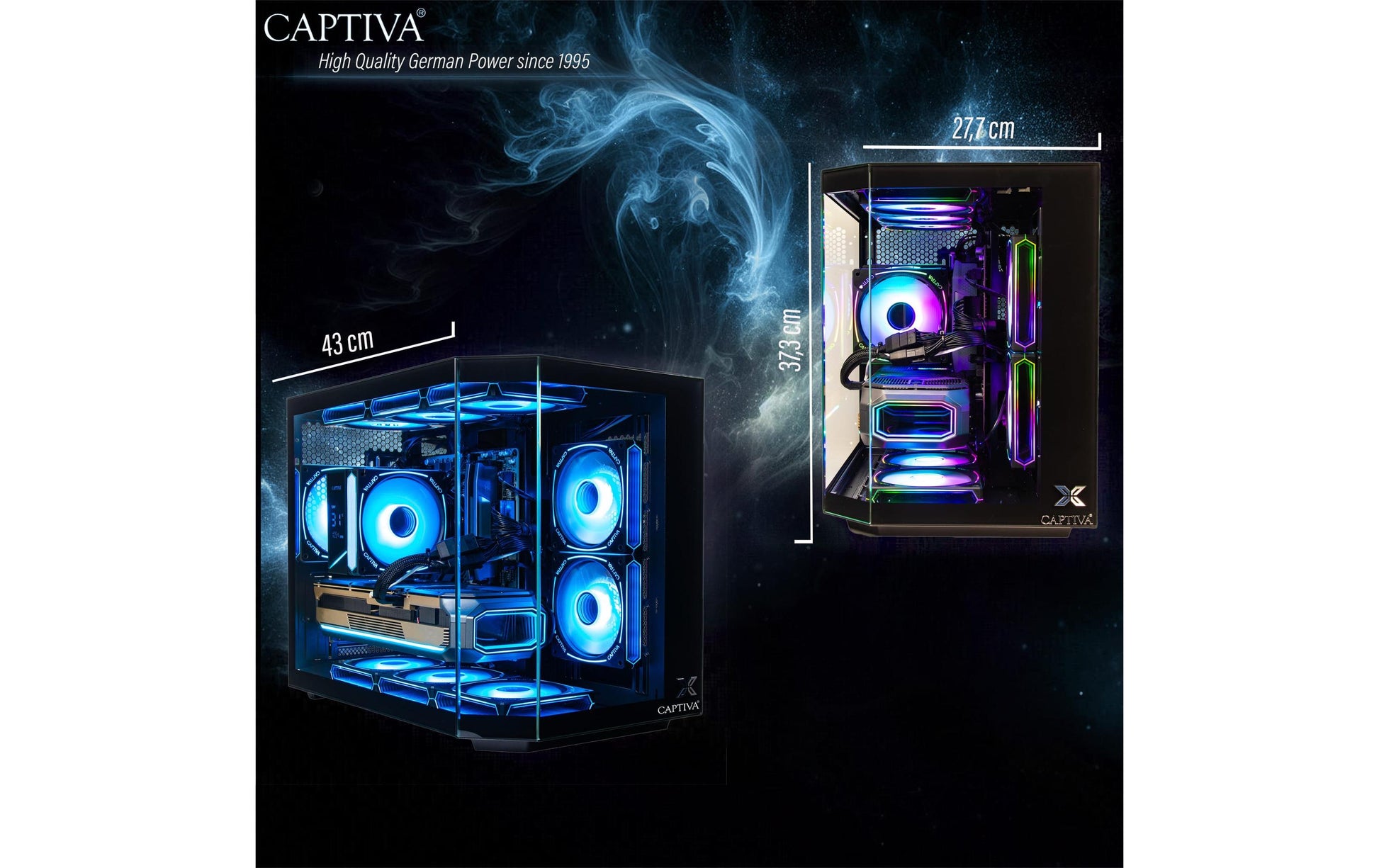 Captiva Entry Gaming Tower – AMD Ryzen 5 5500, 32 GB RAM, 1 TB SSD, Windows 11 Home