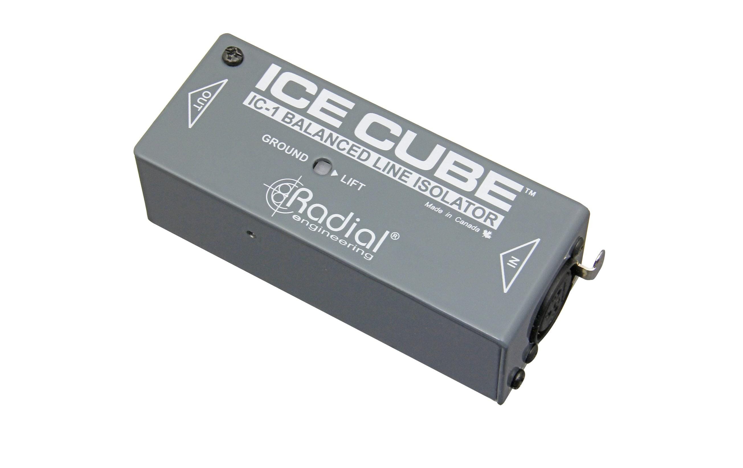 Radial IC-1 Ice Cube – Symmetrischer Leitungsisolator – Passiv, Metall (Stahl), 34×41×107 mm