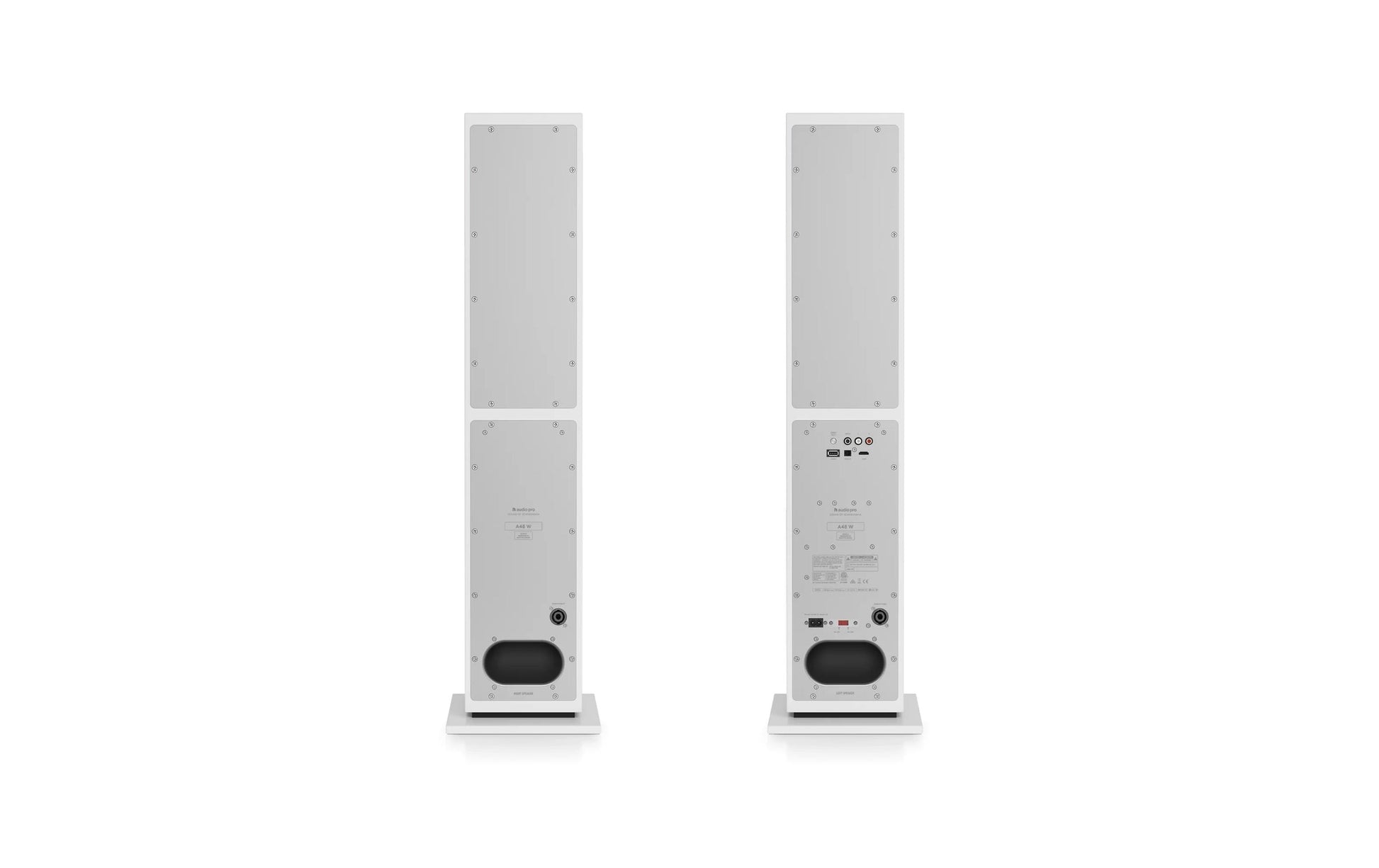 Audio Pro AB A48 – Aktivlautsprecher (Paar) – 3-Wege, 320 W, 5,25" Woofer, Weiss