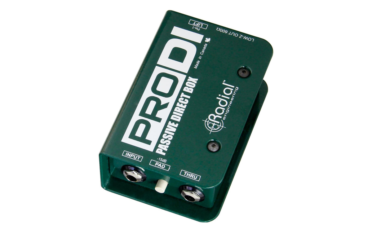 Radial ProDI – Audio-Konverter – Passive DI-Box – Metall – 70×44×108 mm