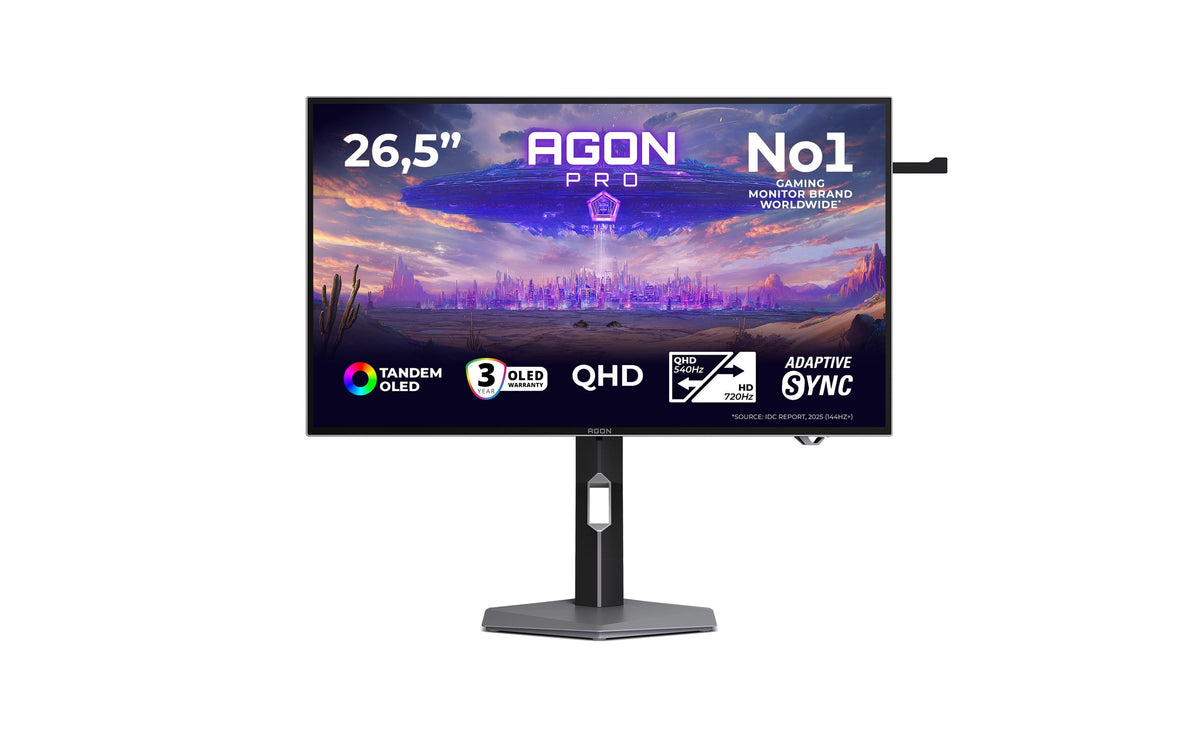 AOC AGP277QKDC – 26,5", 2560 × 1440 (WQHD), OLED, 720 Hz, USB-C 65 W, KVM