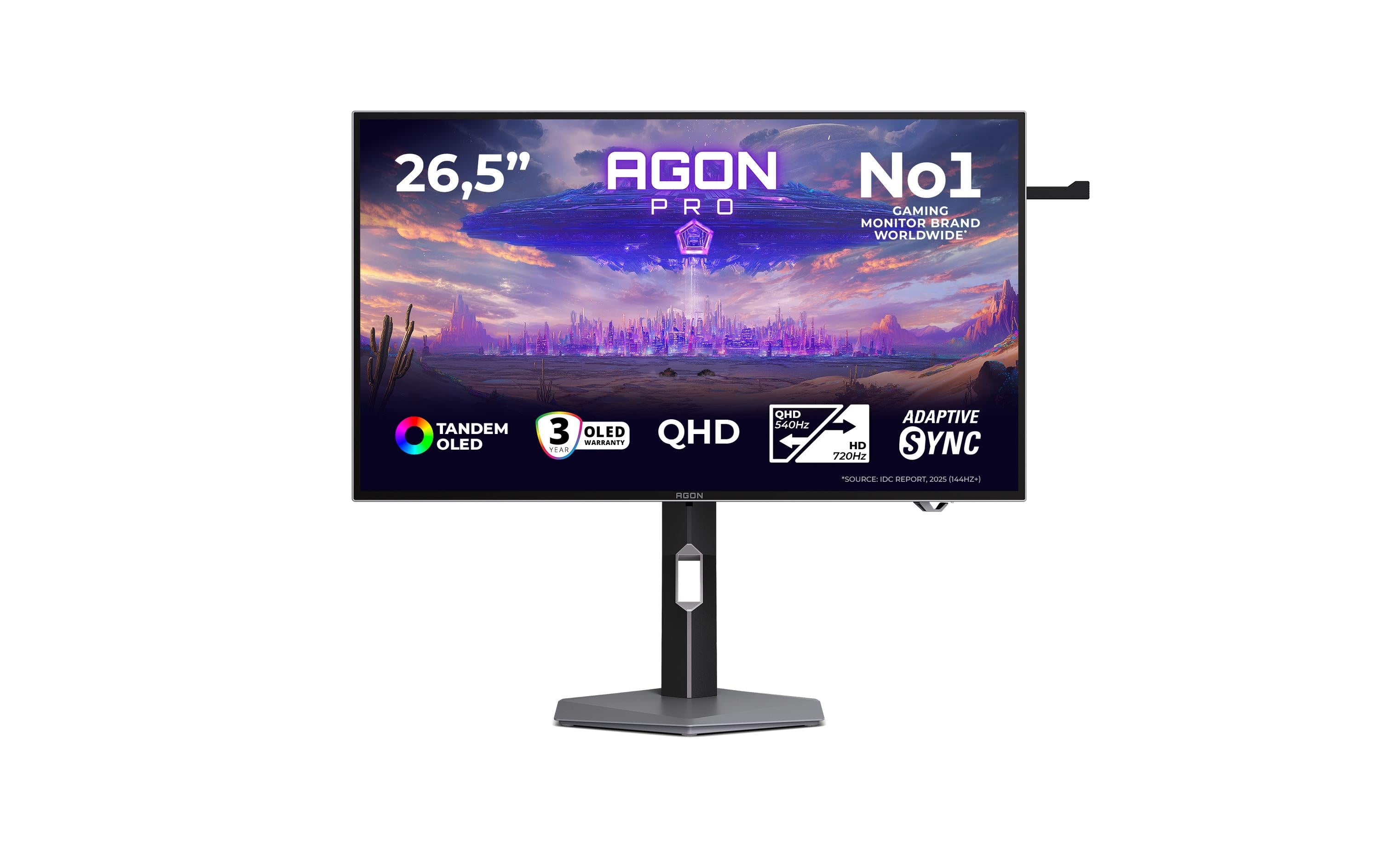 AOC AGP277QKDC – 26,5", 2560 × 1440 (WQHD), OLED, 720 Hz, USB-C 65 W, KVM